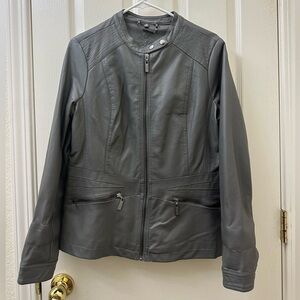 Joujou grey leather jacket